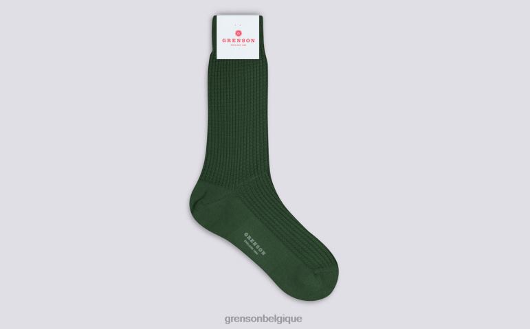 Hommes Grenson vert chaussette gaufrée accessoires HL6R8468