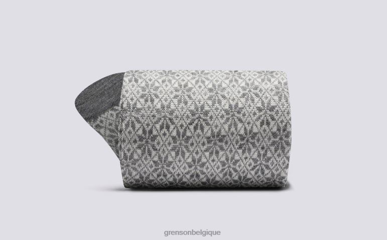 femmes Grenson gris chaussette flocon de neige fairisle accessoires HL6R8470