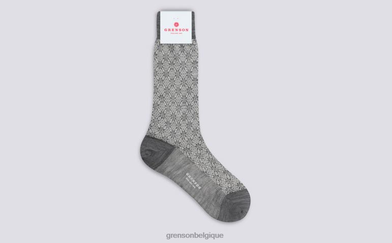 femmes Grenson gris chaussette flocon de neige fairisle accessoires HL6R8470