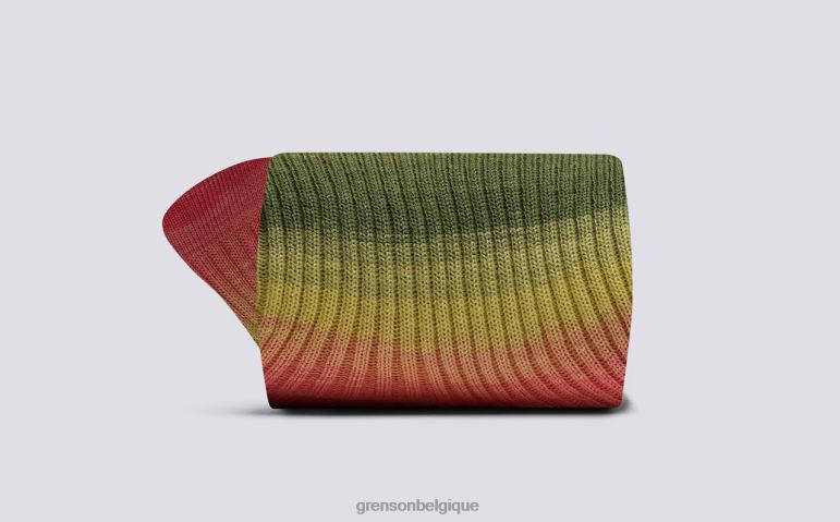 femmes Grenson multi jaune chaussette arc-en-ciel accessoires HL6R8504