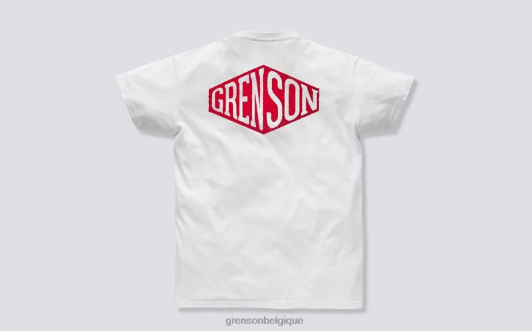 unisexe Grenson blanc t-shirt boîte vêtements HL6R8529