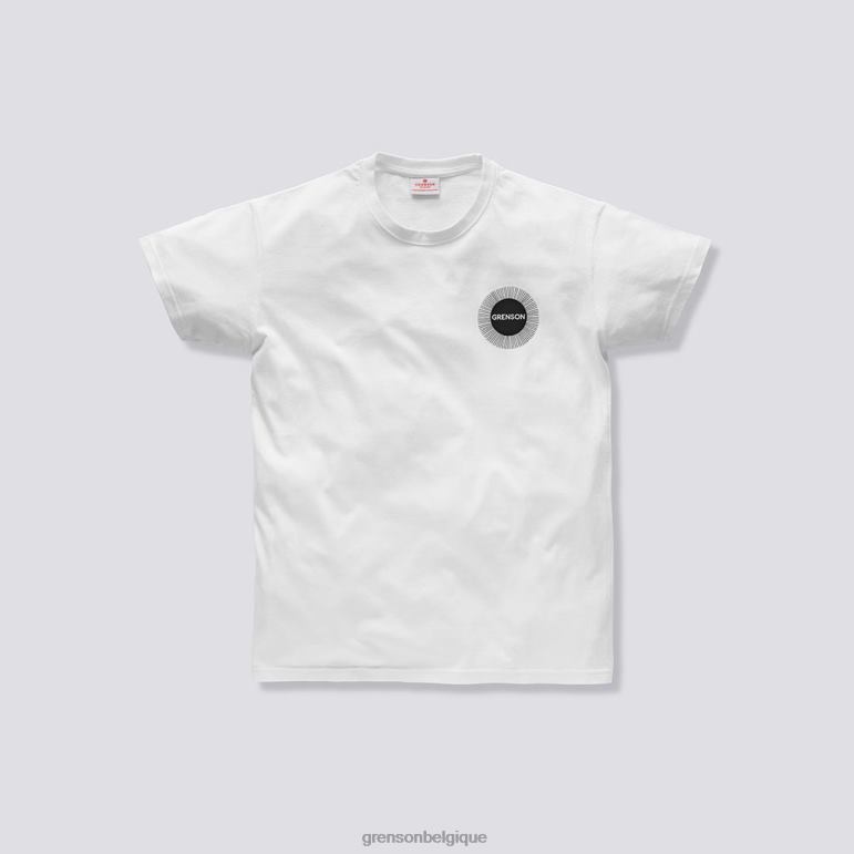 unisexe Grenson blanc t-shirt éclat de soleil vêtements HL6R8530