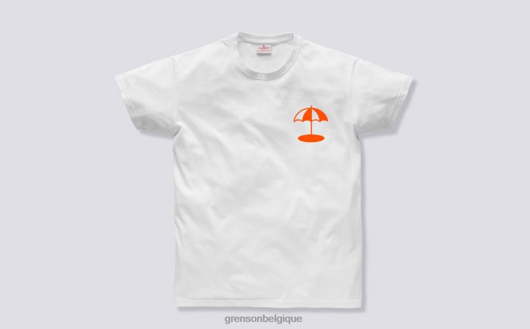 unisexe Grenson blanc t-shirt d'été vêtements HL6R8526