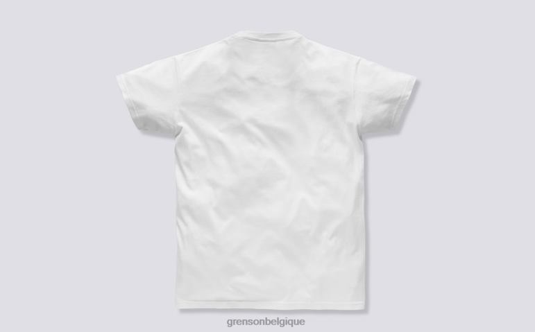 unisexe Grenson blanc t-shirt d'été vêtements HL6R8526