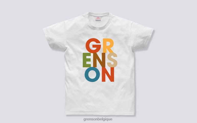 unisexe Grenson blanc t-shirt texte vêtements HL6R8527