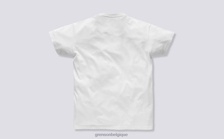 unisexe Grenson blanc t-shirt texte vêtements HL6R8527