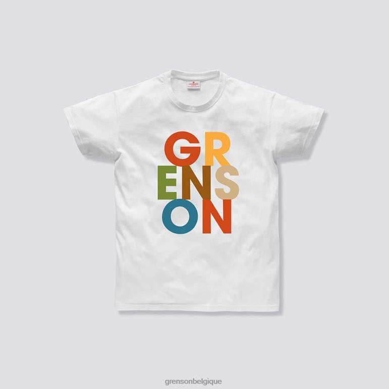 unisexe Grenson blanc t-shirt texte vêtements HL6R8527