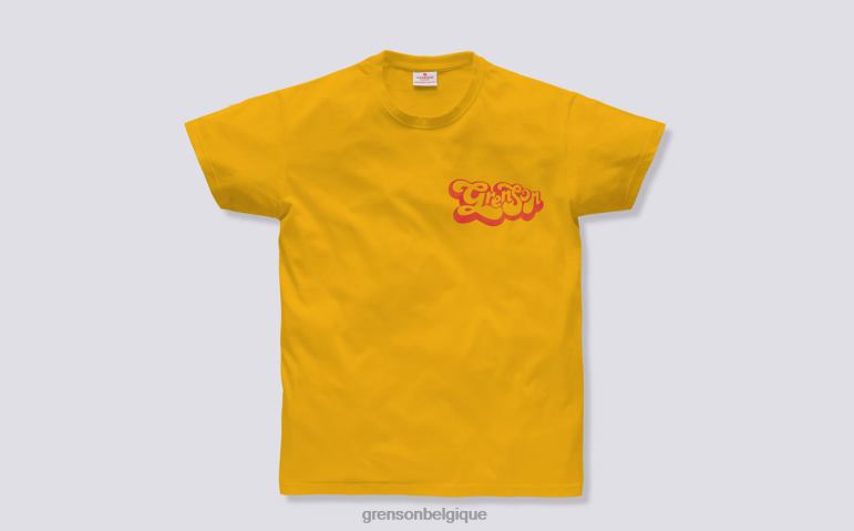 unisexe Grenson jaune t-shirt script vêtements HL6R8525