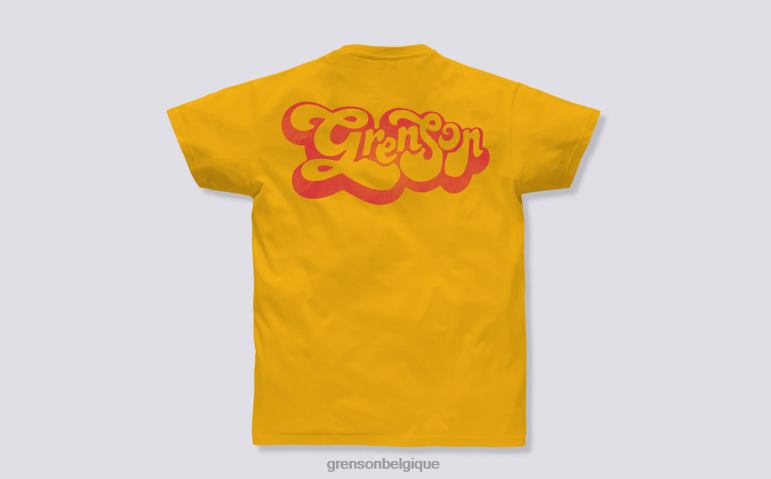 unisexe Grenson jaune t-shirt script vêtements HL6R8525