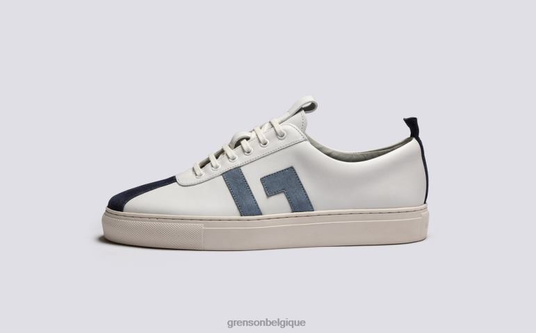 femmes Grenson blanc bleu espadrille 67 baskets HL6R8352