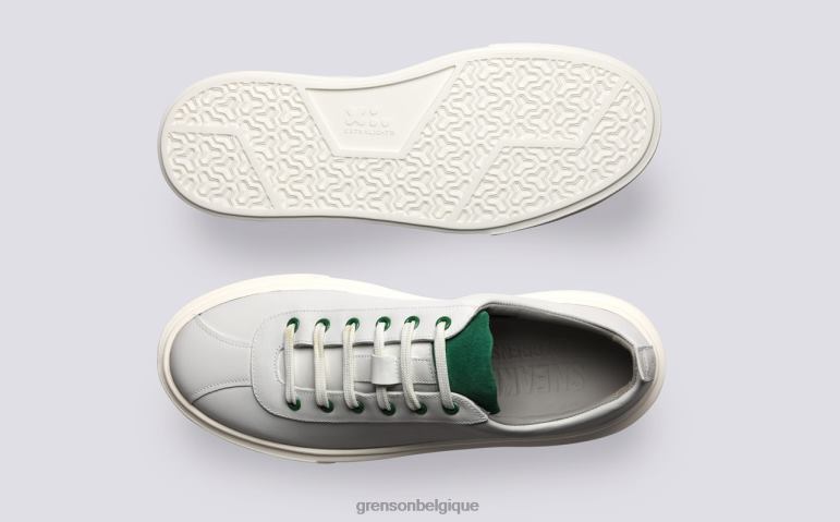 femmes Grenson blanc vert basket 30 baskets HL6R8341