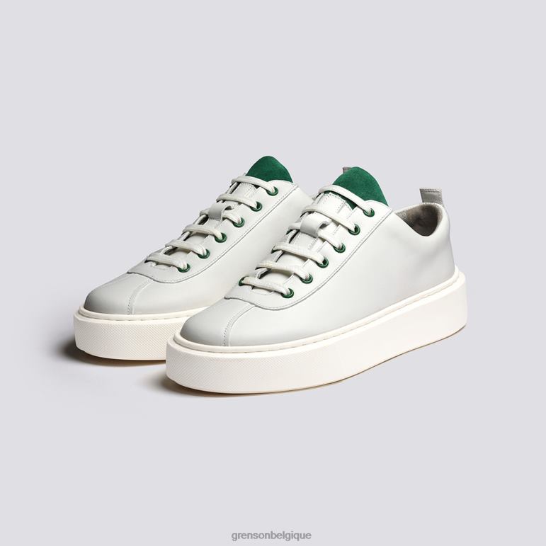 femmes Grenson blanc vert basket 30 baskets HL6R8341