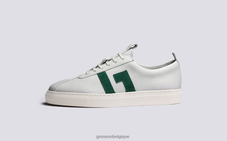 femmes Grenson blanc vert espadrille 67 baskets HL6R8354
