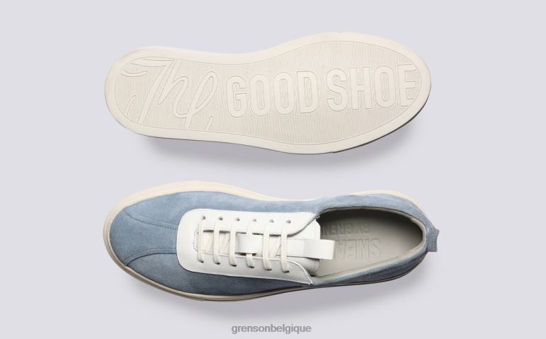femmes Grenson bleu clair basket 1 baskets HL6R8337