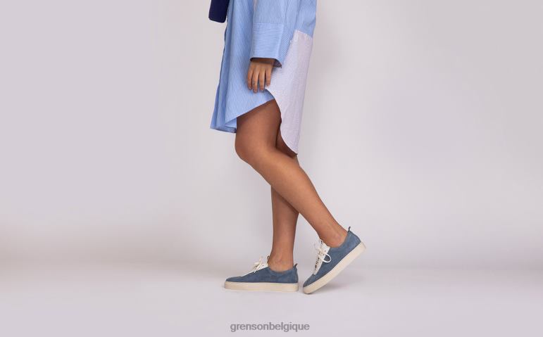 femmes Grenson bleu clair basket 1 baskets HL6R8337