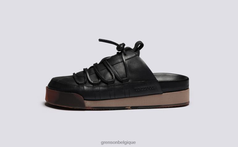 femmes Grenson bruni noir espadrille 75 baskets HL6R8358