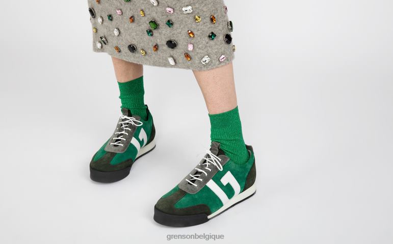 femmes Grenson multi vert espadrille 51 baskets HL6R8346