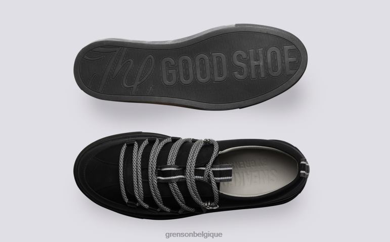 femmes Grenson noir espadrille 68 baskets HL6R8355