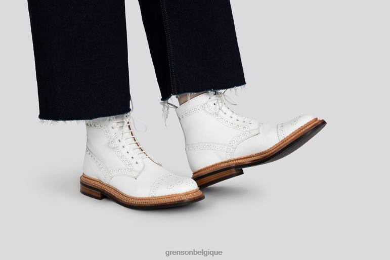 femmes Grenson blanc Frances bottes HL6R8305