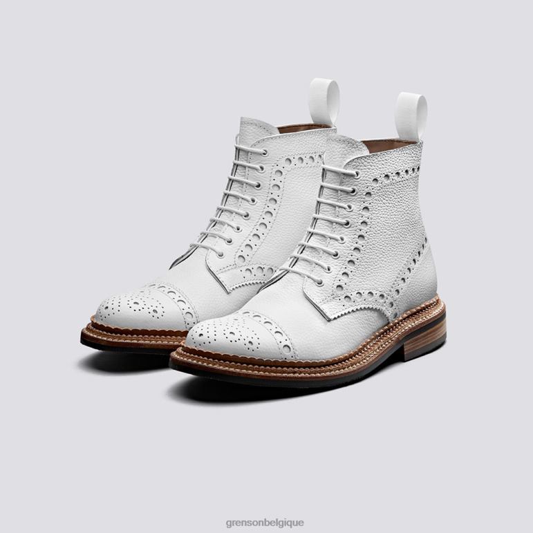 femmes Grenson blanc Frances bottes HL6R8305