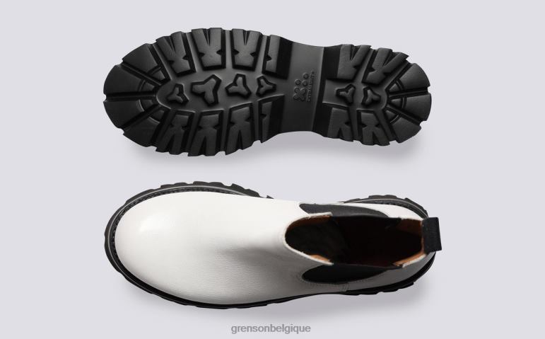 femmes Grenson blanc harlow bottes HL6R8268