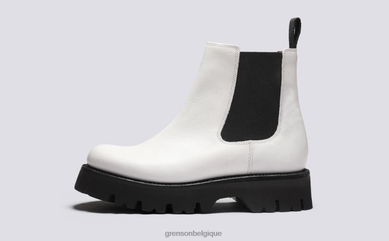 femmes Grenson blanc harlow bottes HL6R8268