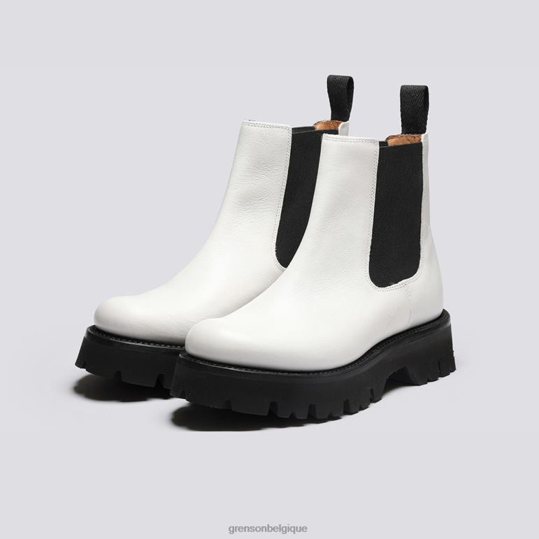 femmes Grenson blanc harlow bottes HL6R8268