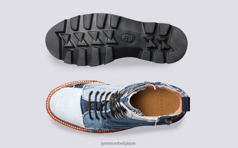 femmes Grenson bleu la botte kelly bottes HL6R8270