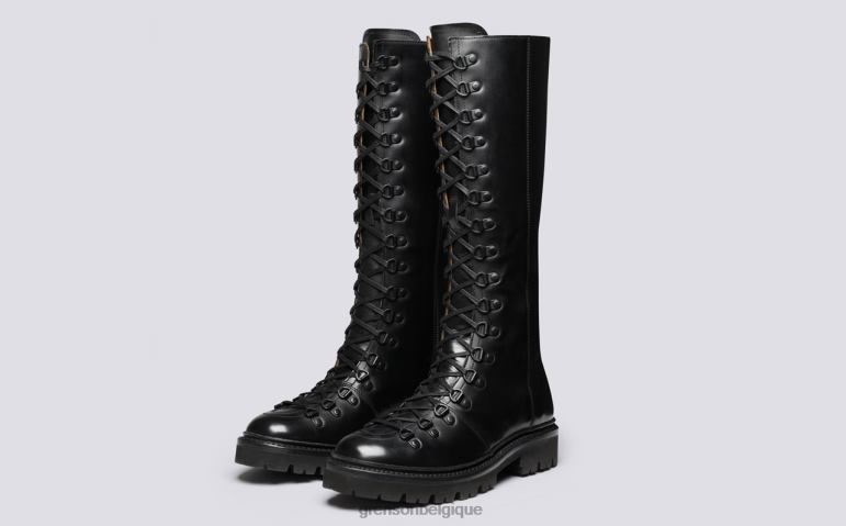 femmes Grenson noir nanette aux genoux bottes HL6R8304