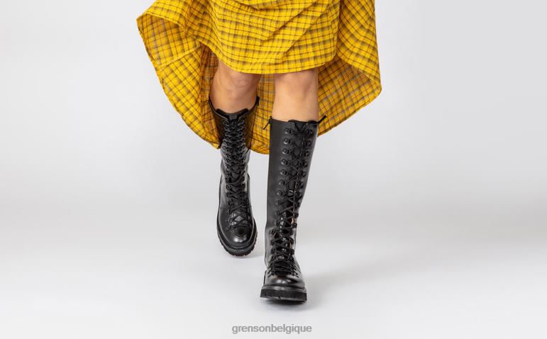 femmes Grenson noir nanette aux genoux bottes HL6R8304