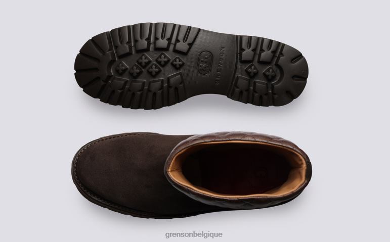 femmes Grenson tourbe chamois bottes HL6R8303