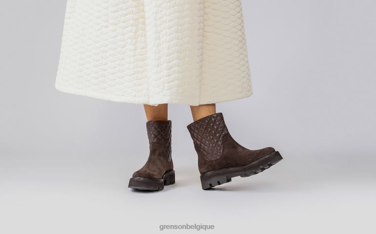 femmes Grenson tourbe chamois bottes HL6R8303
