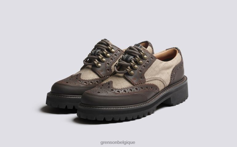 femmes Grenson beige technologie ava chaussures brogues HL6R8330