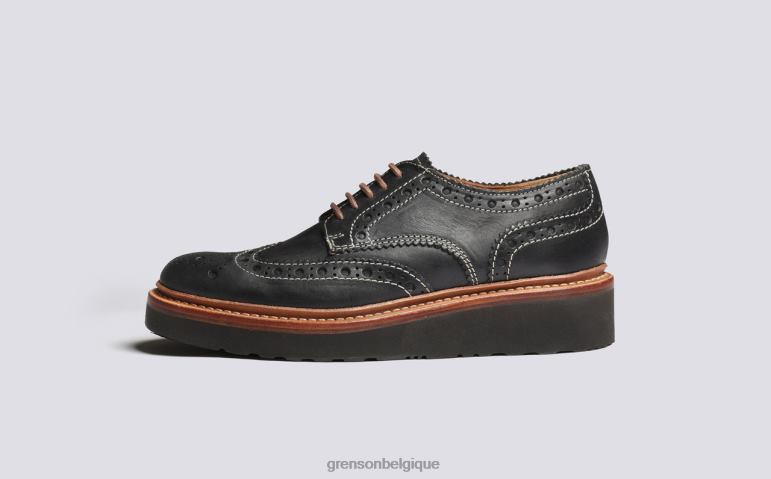femmes Grenson noir ava chaussures brogues HL6R8331