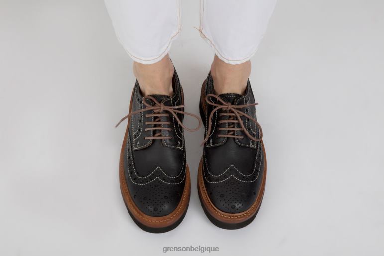 femmes Grenson noir ava chaussures brogues HL6R8331