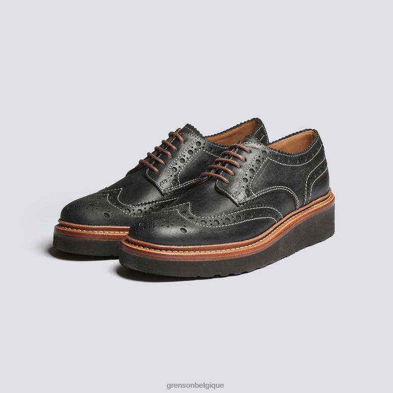 femmes Grenson noir ava chaussures brogues HL6R8331
