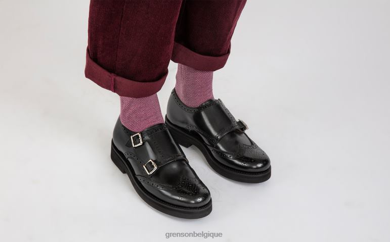 femmes Grenson noir margot chaussures brogues HL6R8333