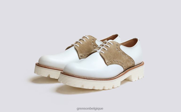 femmes Grenson blanc la crémaillère l16 chaussures formelles HL6R8311