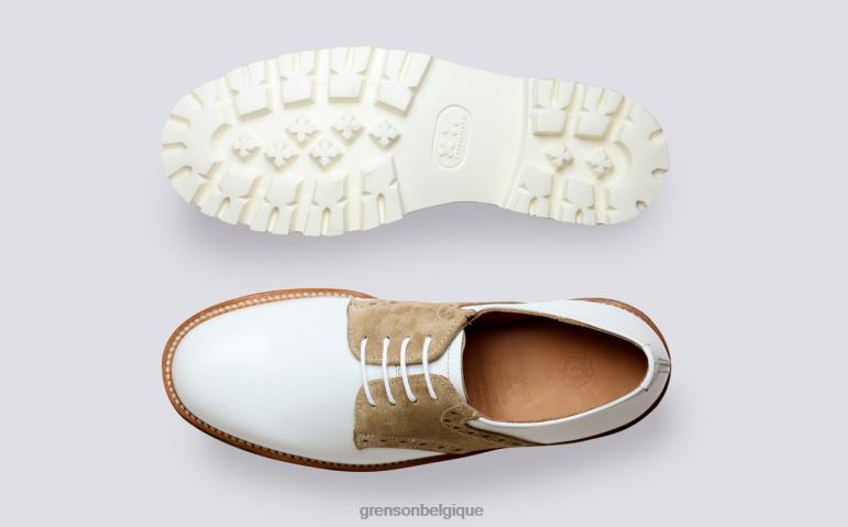 femmes Grenson blanc la crémaillère l16 chaussures formelles HL6R8311