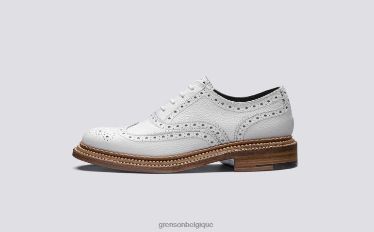 femmes Grenson blanc rose chaussures formelles HL6R8328