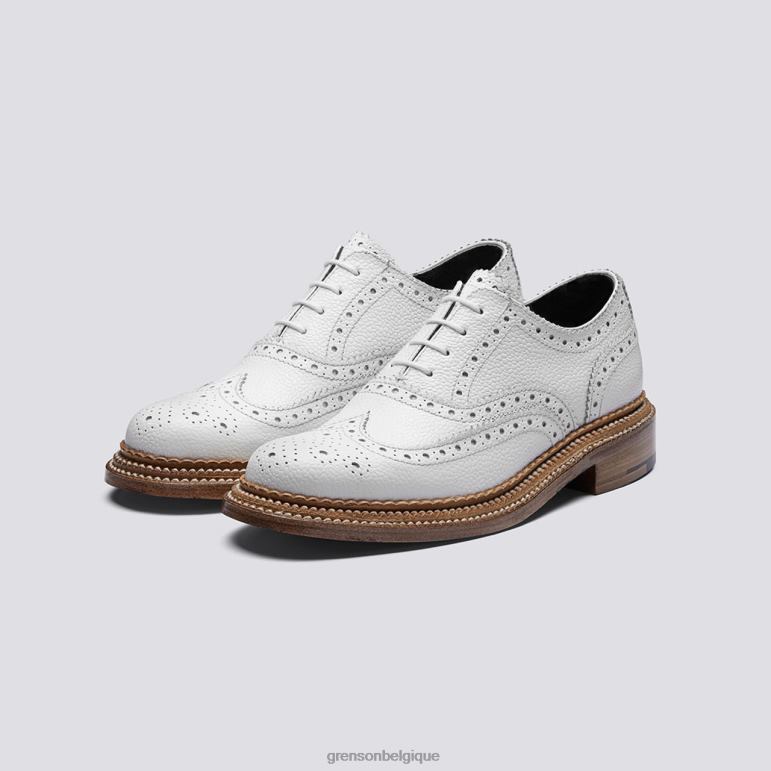 femmes Grenson blanc rose chaussures formelles HL6R8328