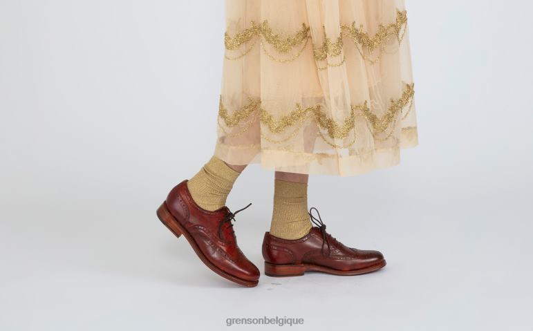 femmes Grenson bronzer rose chaussures formelles HL6R8312