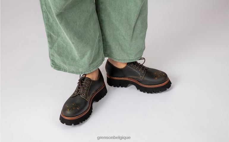 femmes Grenson marron vintage houx chaussures formelles HL6R8322