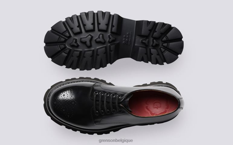 femmes Grenson noir houx chaussures formelles HL6R8323