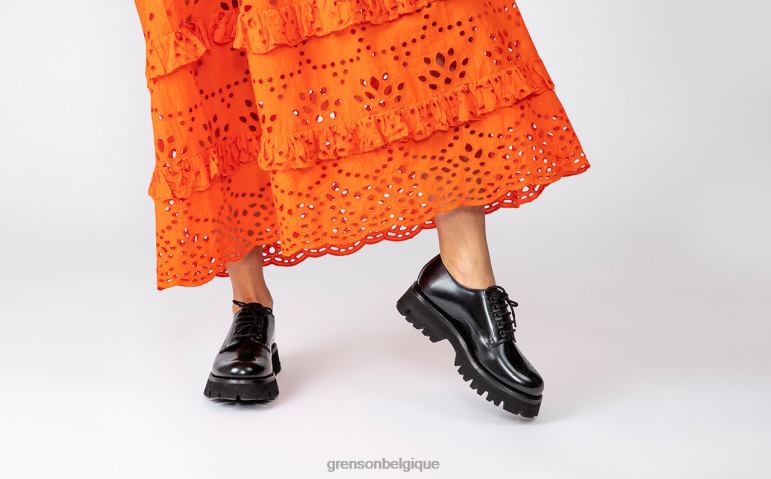 femmes Grenson noir houx chaussures formelles HL6R8323