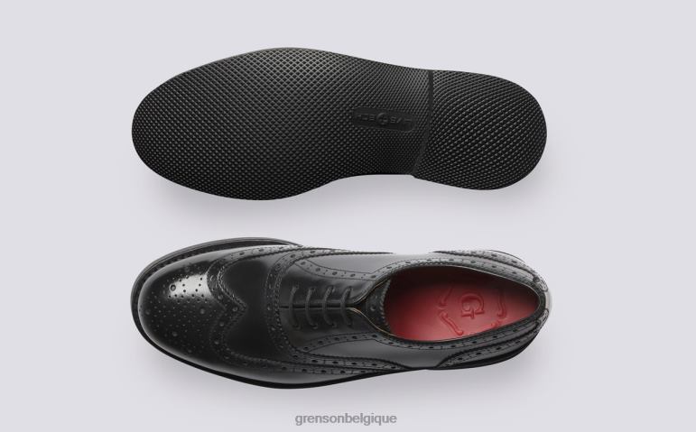 femmes Grenson noir rose chaussures formelles HL6R8314