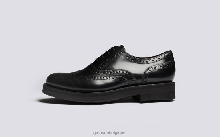 femmes Grenson noir rose chaussures formelles HL6R8314