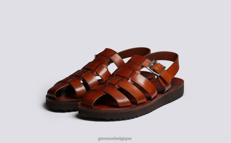 femmes Grenson bronzage peint à la main reine des sandales HL6R8384