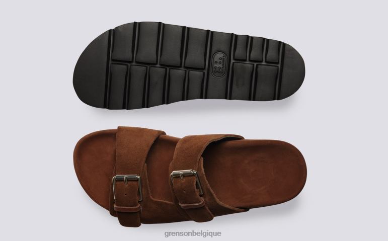 femmes Grenson brun flore des sandales HL6R8373