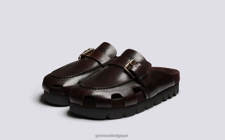 femmes Grenson marron foncé dingue des sandales HL6R8371